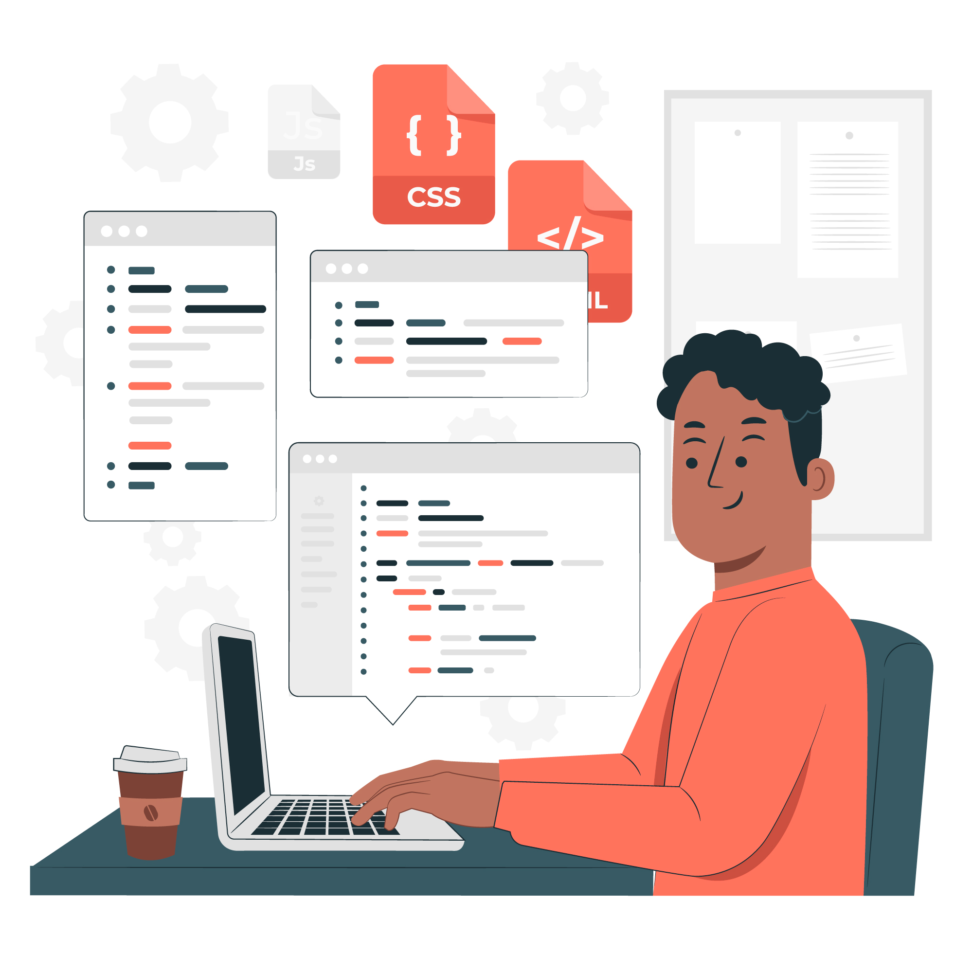 A person coding